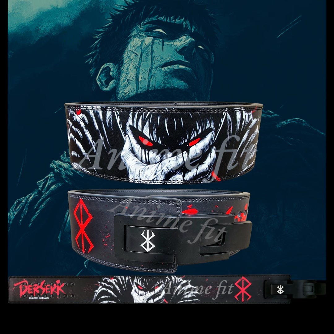 ベルセルク アニメ パワーリフティングベルト：本革レバーバックル