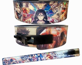 Titan Rage Lever Belt 4 Inch – Anime Powerlifting Belt for Gym, Squat, Deadlift Strength Training