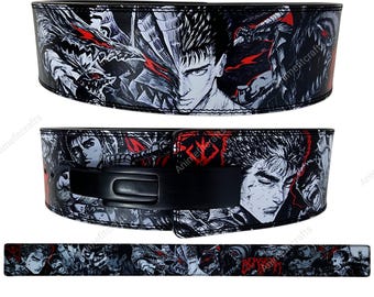 Levier Berserker foncé - Ceinture d'haltérophilie en cuir premium | Ceinture de gymnastique personnalisée | Ceinture de dynamophilie
