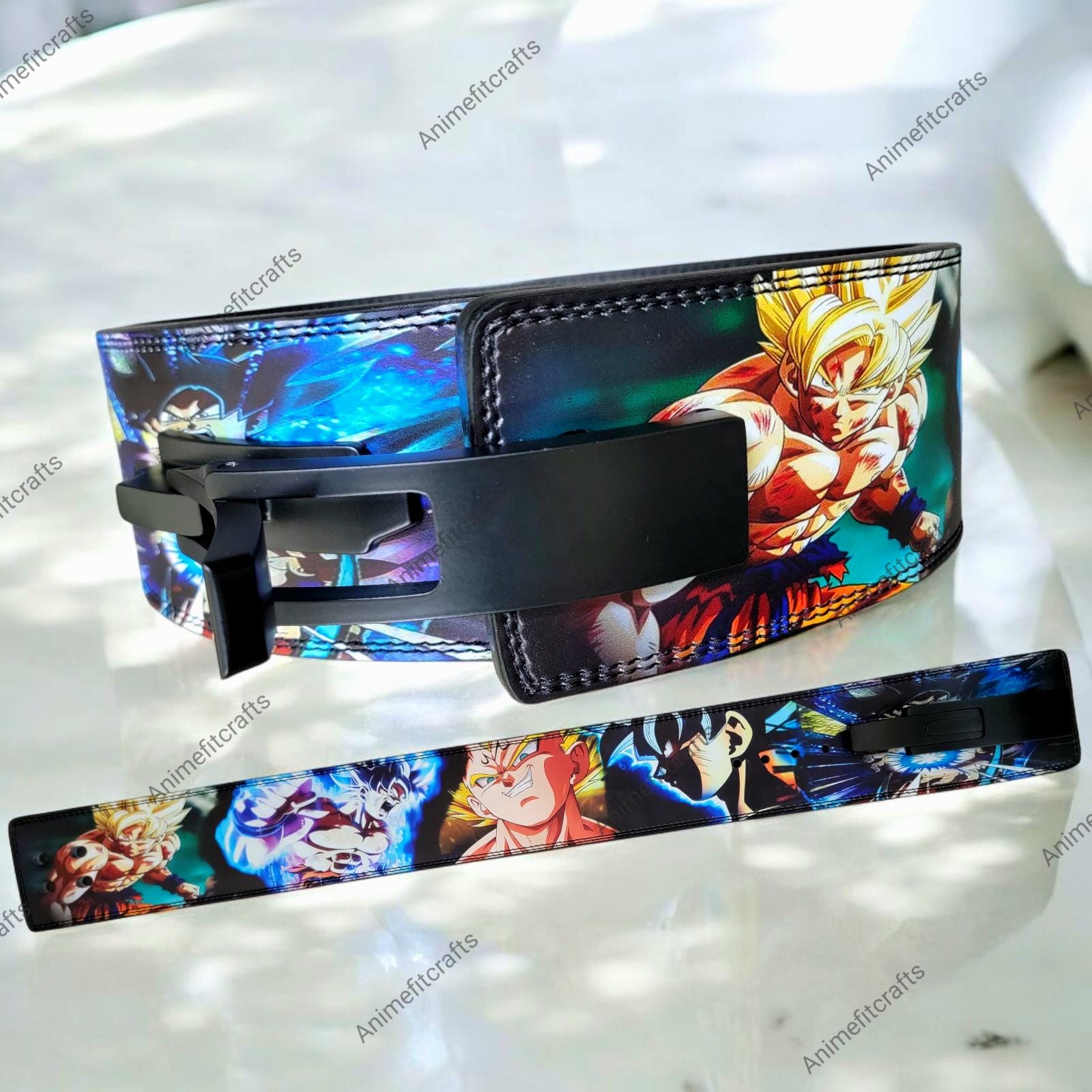 ベルセルク アニメ パワーリフティングベルト：本革レバーバックル