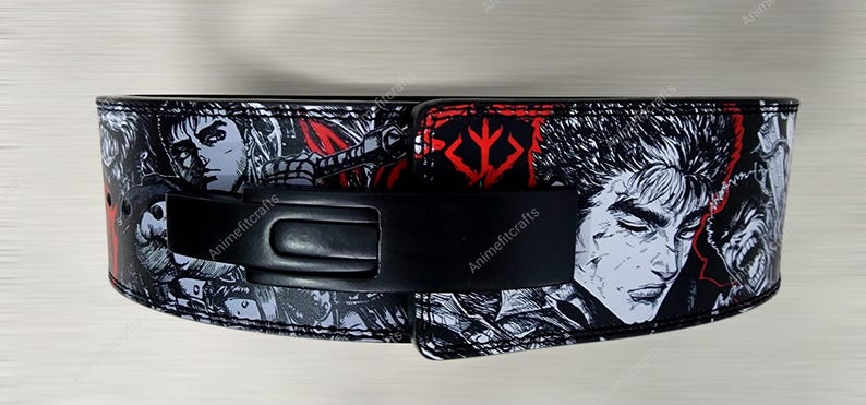 Dark Berserker Lever Belt – Premium Leather Weightlifting Belt | Custom Gym Belt | Powerlifting Belt image 3