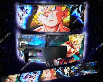 Cinturón de levantamiento de pesas de anime / Cinturón de levantamiento de pesas de 10 mm para hombres y mujeres / Cinturón de palanca de cuero para entrenamiento de fuerza en sentadillas y peso muerto