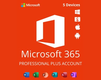 Office 365 Pro Plus-Konto: Benutzer + Passwort lebenslang 5 Benutzer Mac & PC