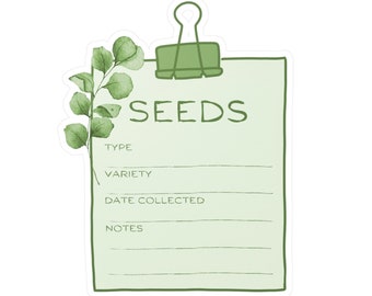 Seed Storage Stickers Sheet | Gardening Supplies for Gardeners