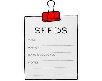 Seed Envelope Stickers.  Seed Storage, Stickers for Gardeners, Gardening stickers, Garden stickers, Gardening.