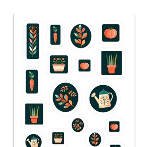 Gardening stickers to keep your gardening journal neatly organized! Gift for gardeners who also love to keep their garden notes tidy.