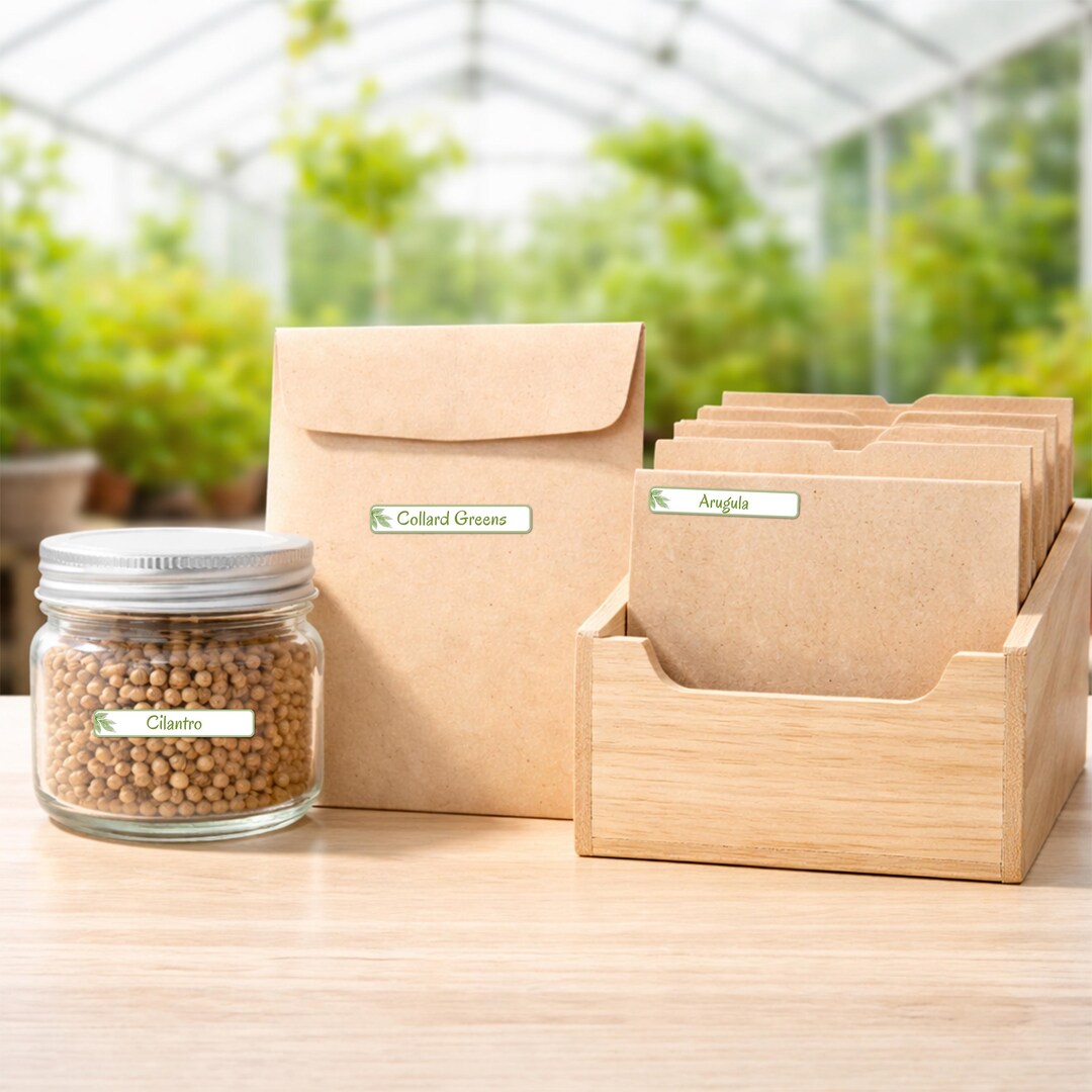 Seed Organizer Labels | Sticker Sheet 11 X 8.5 in | Gardening Supplies ...