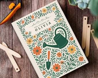 Personalized Name Cottagecore Gardening Journal | Hardcover Matte 5.75"x8" | Garden Stationery For Her