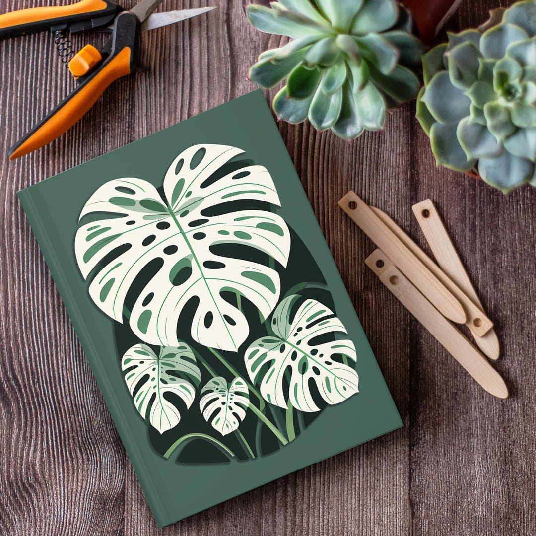 Monstera Albo Variegated Journal | Hardcover Matte | Plant Lover ...