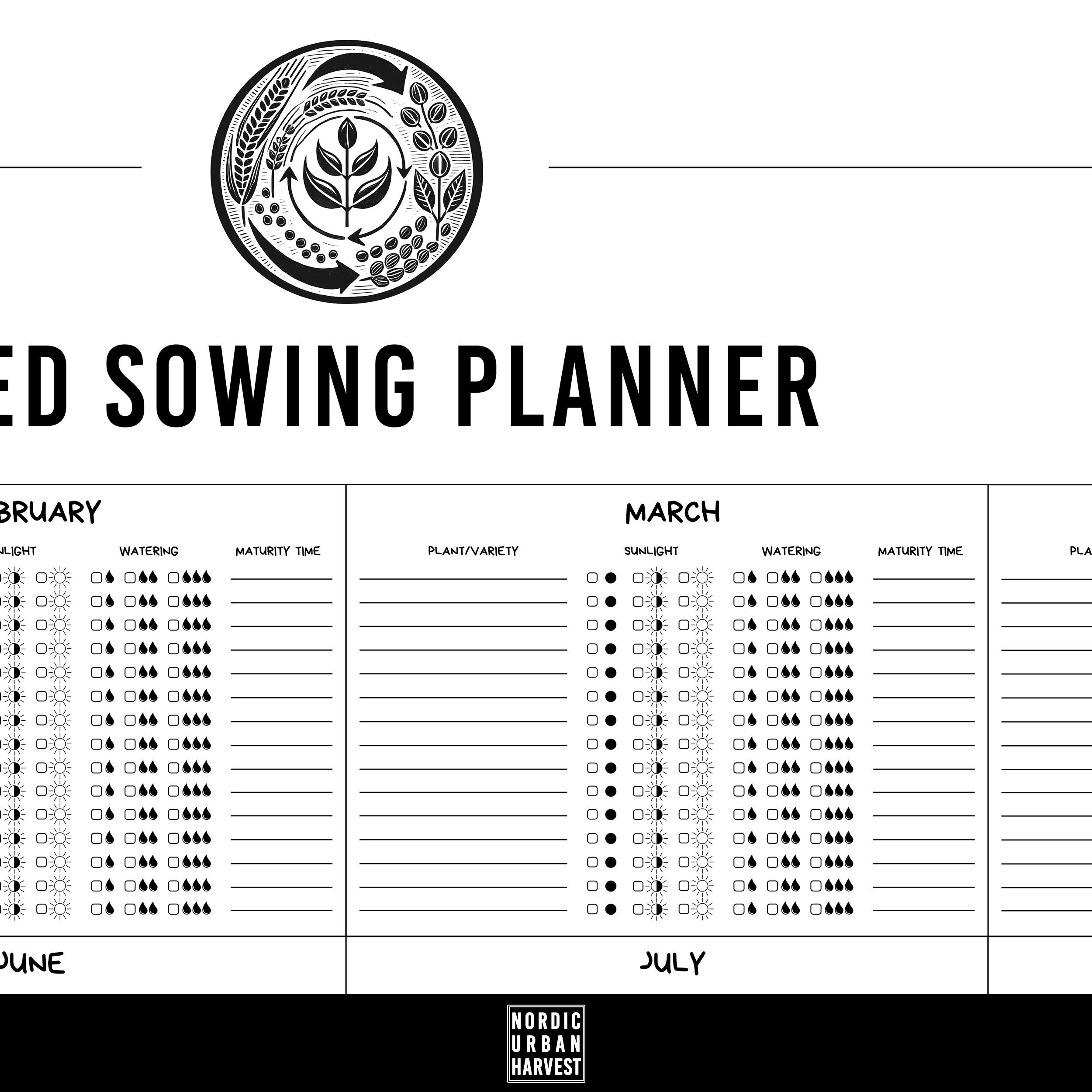 Seed Sowing Wall Planner: Create Your Year-Round Plan for What and When to Plant for a Thriving Garden. Garden Planner. Gardenful.