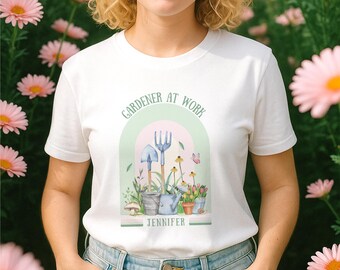 Personalized Gardener T-Shirt | Unisex Comfort Colors S‑3XL | Custom Gardening Tee | Garden Gifte