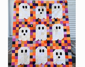 Ghost Party!!! Quilt PDF Pattern Download by woollypetals