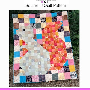 Squirrel!!! Quilt PDF Pattern Download by woollypetals