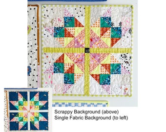 Starfy MINI Quilt PDF Pattern by woollypetals