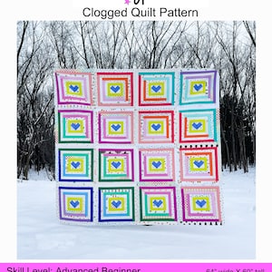 Clogged Quilt PDF Pattern Download by woollypetals image 1
