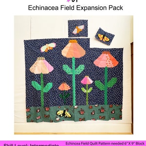 Pacchetto di espansione per il blocco Echinacea Field Quilt - Download PDF