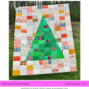 Oh Christmas Tree Quilt PDF download by woollypetals - a Christmas Quilt Pattern