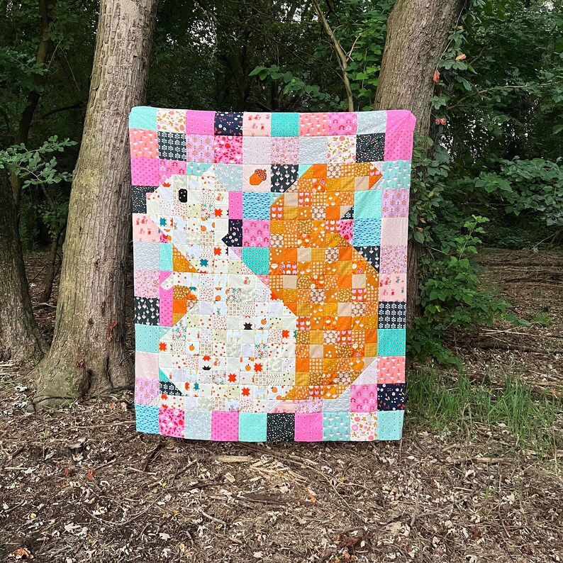 Squirrel Quilt PDF Pattern Download by woollypetals image 5