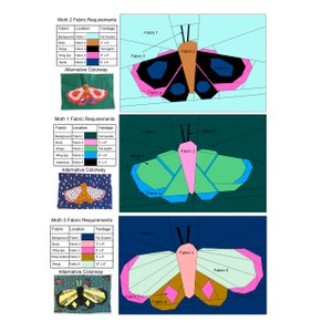 Moth Eclipse FPP Quilt Block PDF Pattern Download by woollypetals image 10