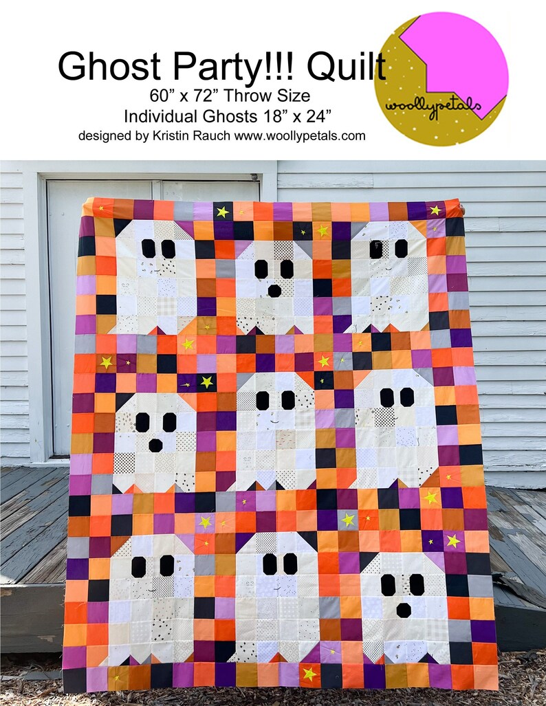 PDF Pattern Ghost Party Quilt Digital Download image 1