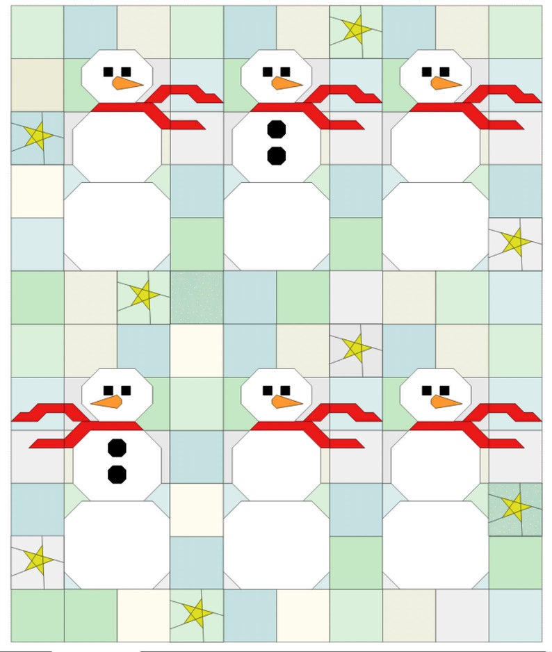 Do You Want to Sew a Snowman Quilt PDF Pattern Download by woollypetals image 5