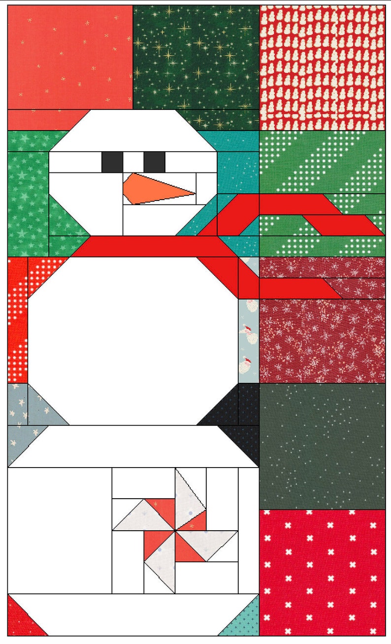 Do You Want to Sew a Snowman Quilt PDF Pattern Download by woollypetals image 6