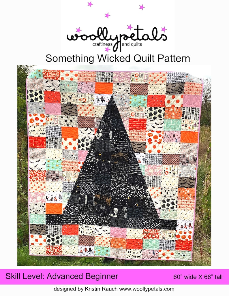 Something Wicked Quilt PDF Pattern Download by woollypetals image 1