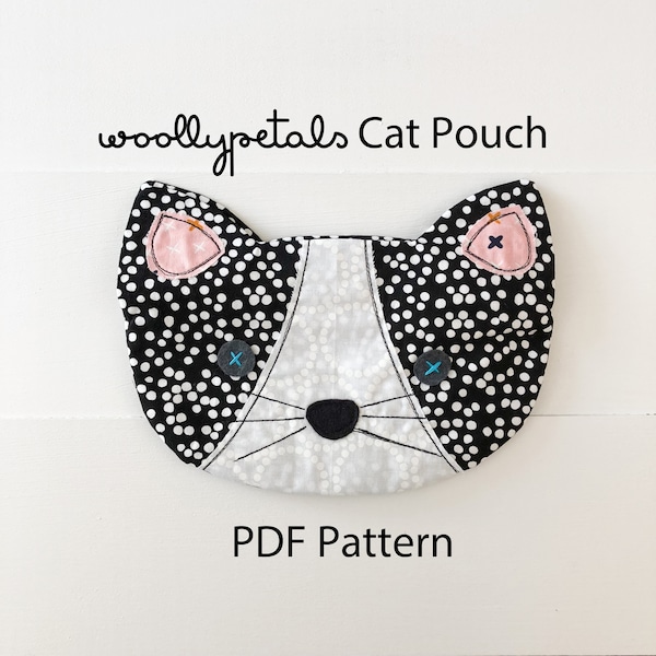 PDF Pattern - Woollypetals Cat Pouch