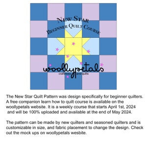 New Star PDF Quilt Pattern by woollypetals image 3