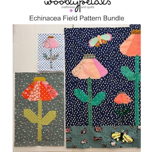 Bundle - Echinacea Field Quilt Block Bundle - PDF Pattern