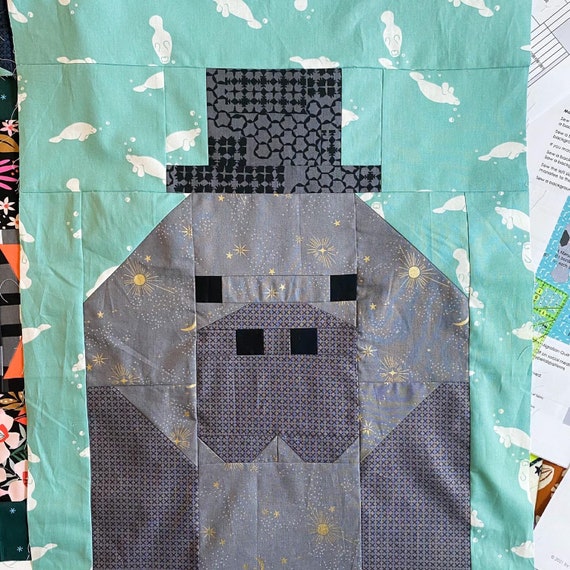Manatee Migration Quilt PDF Pattern Download by Woollypetals Manatee Migration Quilt PDF Pattern Download by Woollypetals