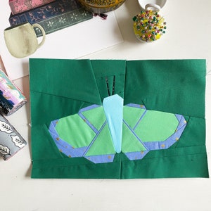 Moth Eclipse FPP Quilt Block PDF Pattern Download by woollypetals image 3