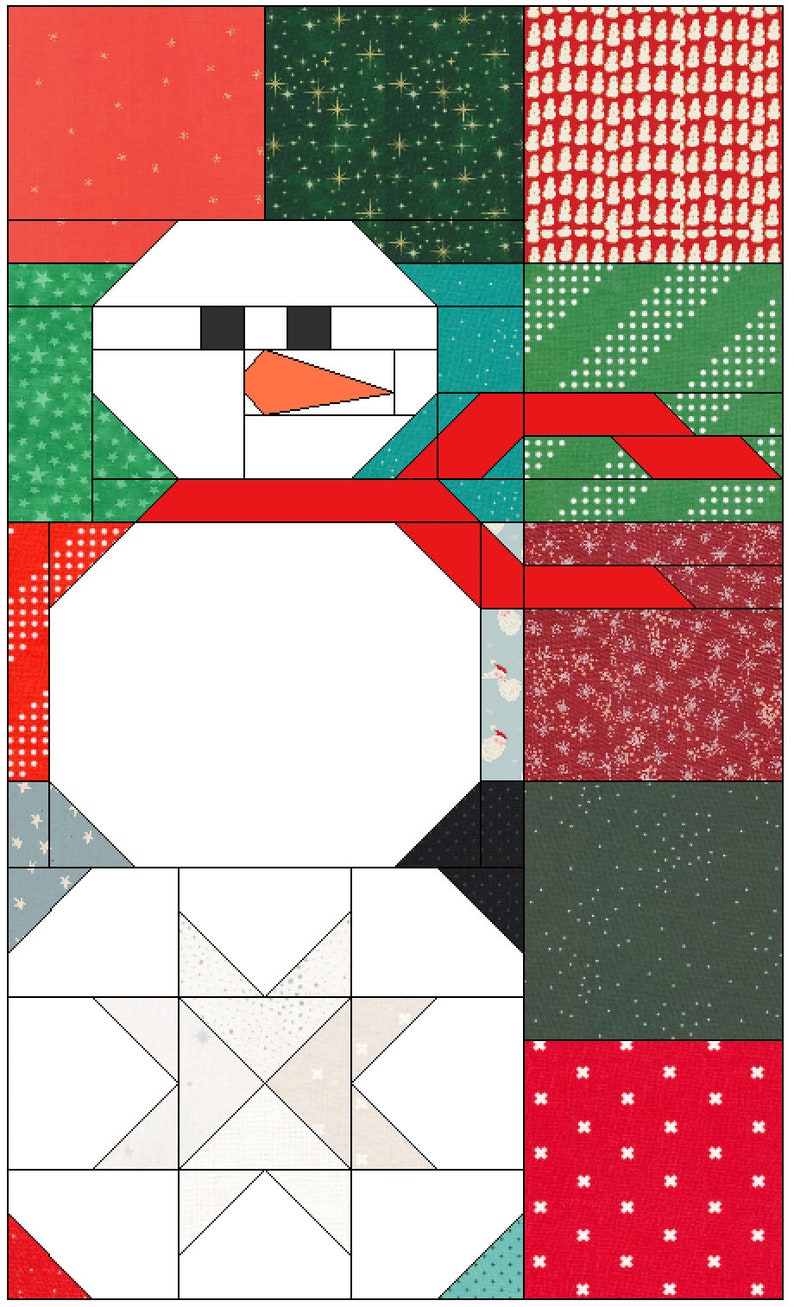 Do You Want to Sew a Snowman Quilt PDF Pattern Download by woollypetals image 4