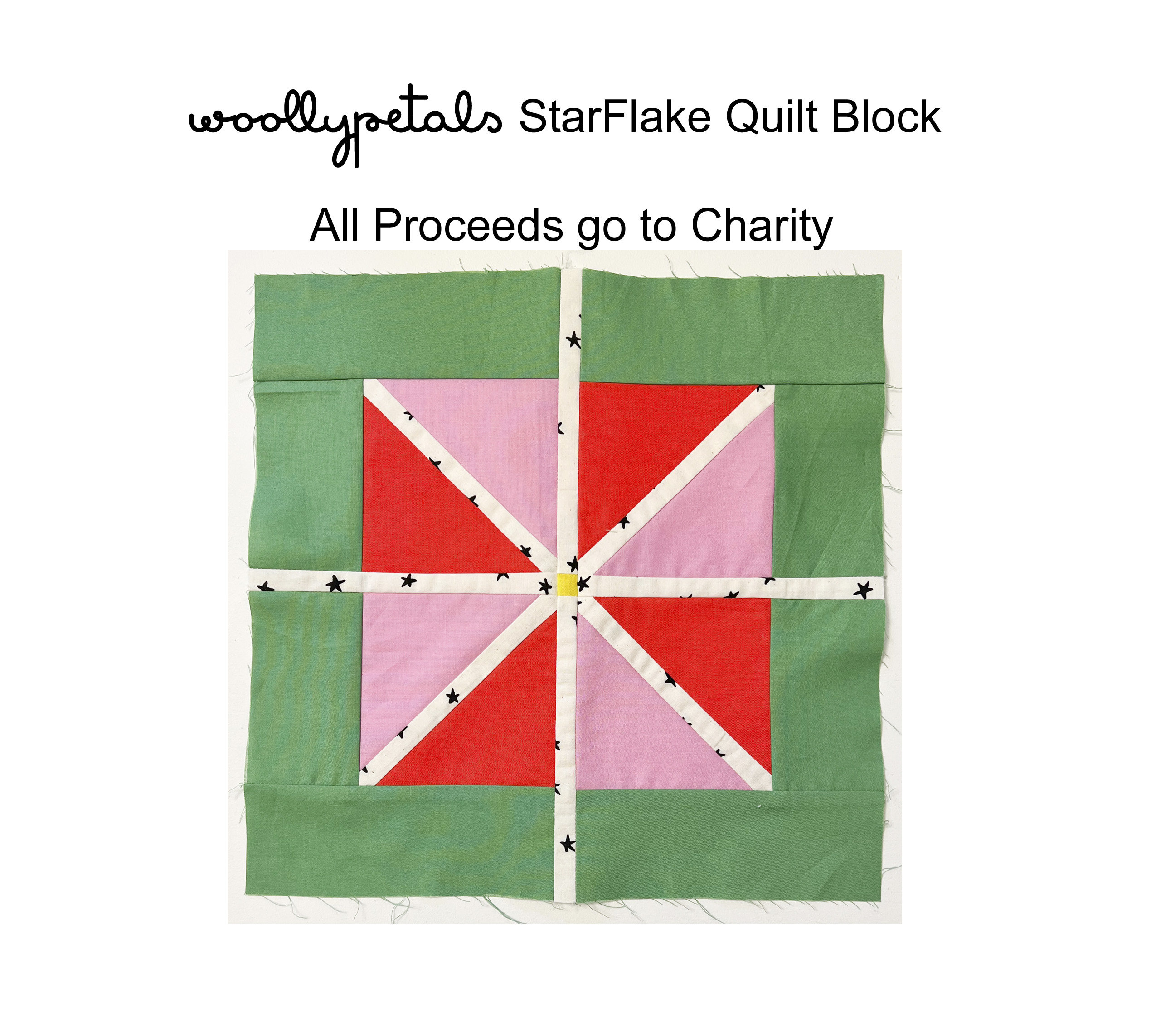 PDF Pattern - StarFlake Quilt Block Pattern - PDF Download