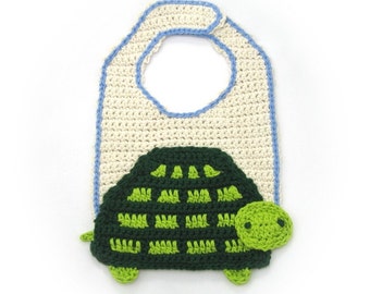 Crochet Turtle Bib Pattern PDF