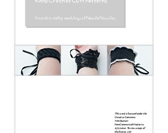 Knit and Crochet Cuff Pattern PDF