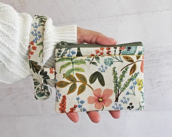 ID case - gift ideas for her - Rifle paper co ID / mini wristlet wallet - floral bag