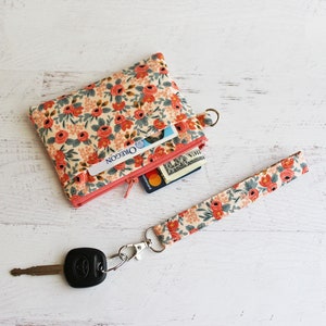 Ideas de regalos para hermana - mini portatarjetas/billetera floral de papel rifle co