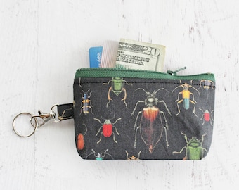 Keying bag - insects print zipper pouch