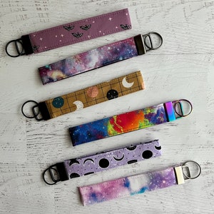 Galaxy Key Fob Wristlet: Handmade Cotton Keychain - You Pick