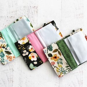 Business card case you pick credit card case, fabric ID holder, slim women's wallet, picture holder, floral ID holder image 5