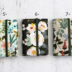 Business card case you pick credit card case, fabric ID holder, slim women's wallet, picture holder, floral ID holder image 4