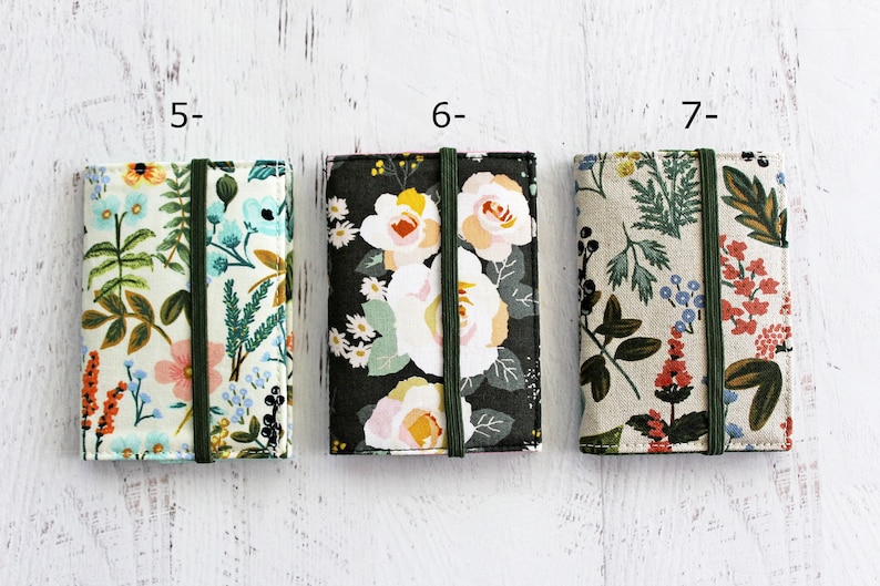 Business card case you pick credit card case, fabric ID holder, slim women's wallet, picture holder, floral ID holder image 4