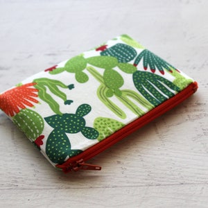 cactus change purse cactus zipper pouch cacti coin purse zip pouch small zipper pouch under 10 gift image 5