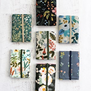 Business card case you pick credit card case, fabric ID holder, slim women's wallet, picture holder, floral ID holder image 6