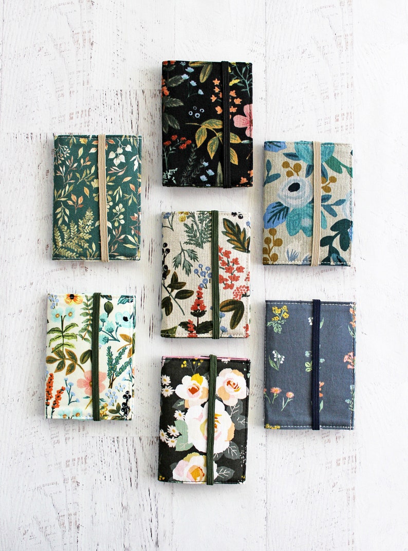 Business card case you pick credit card case, fabric ID holder, slim women's wallet, picture holder, floral ID holder image 6