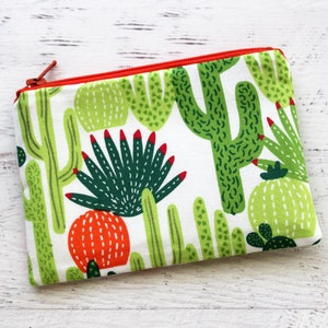 cactus change purse cactus zipper pouch cacti coin purse zip pouch small zipper pouch under 10 gift image 4