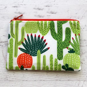 cactus change purse cactus zipper pouch cacti coin purse zip pouch small zipper pouch under 10 gift image 2