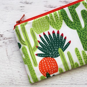 cactus change purse cactus zipper pouch cacti coin purse zip pouch small zipper pouch under 10 gift image 1