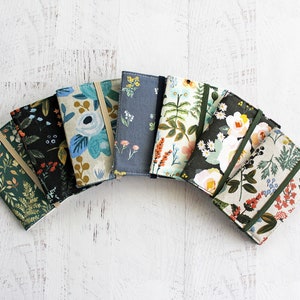 Business card case you pick credit card case, fabric ID holder, slim women's wallet, picture holder, floral ID holder image 1